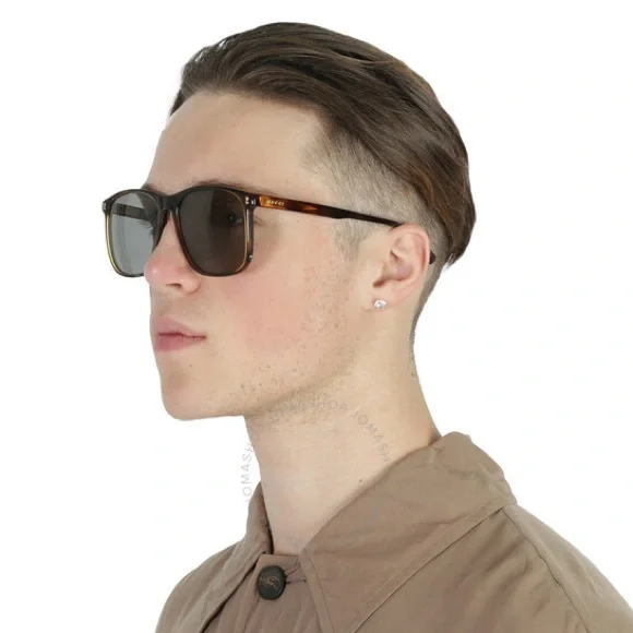 New Gucci Sunglasses Havana Gray 57-17-45 Unisex $455